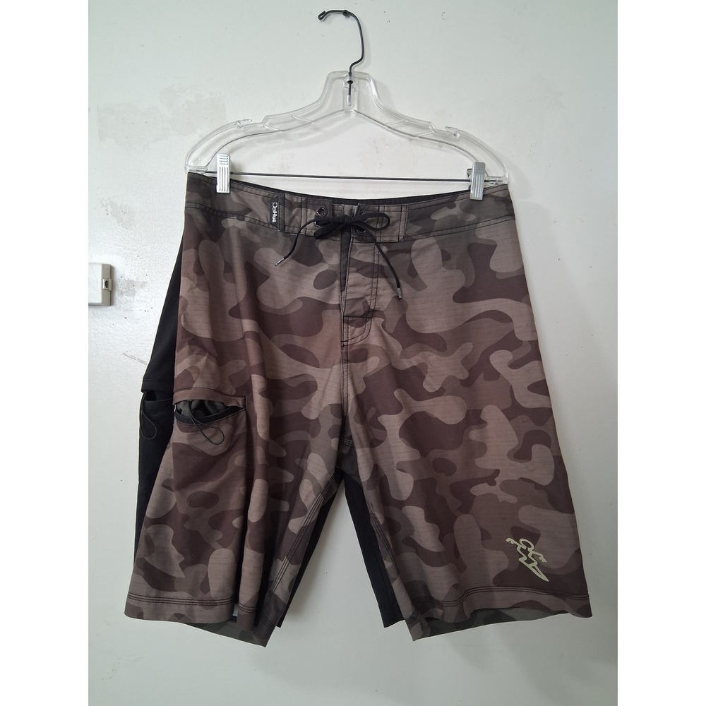 Da Hui Hawaii 2 pairs Board Shorts Mens 32 Camo and  Black Surf Trunks